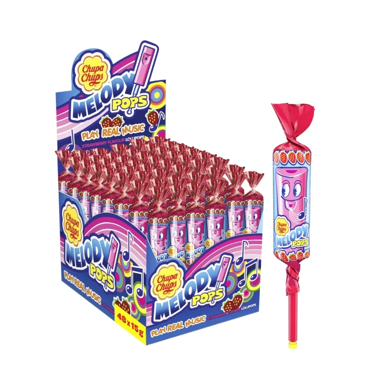 CHUPA CHUPS Melody Pops Strawberry 15 gm