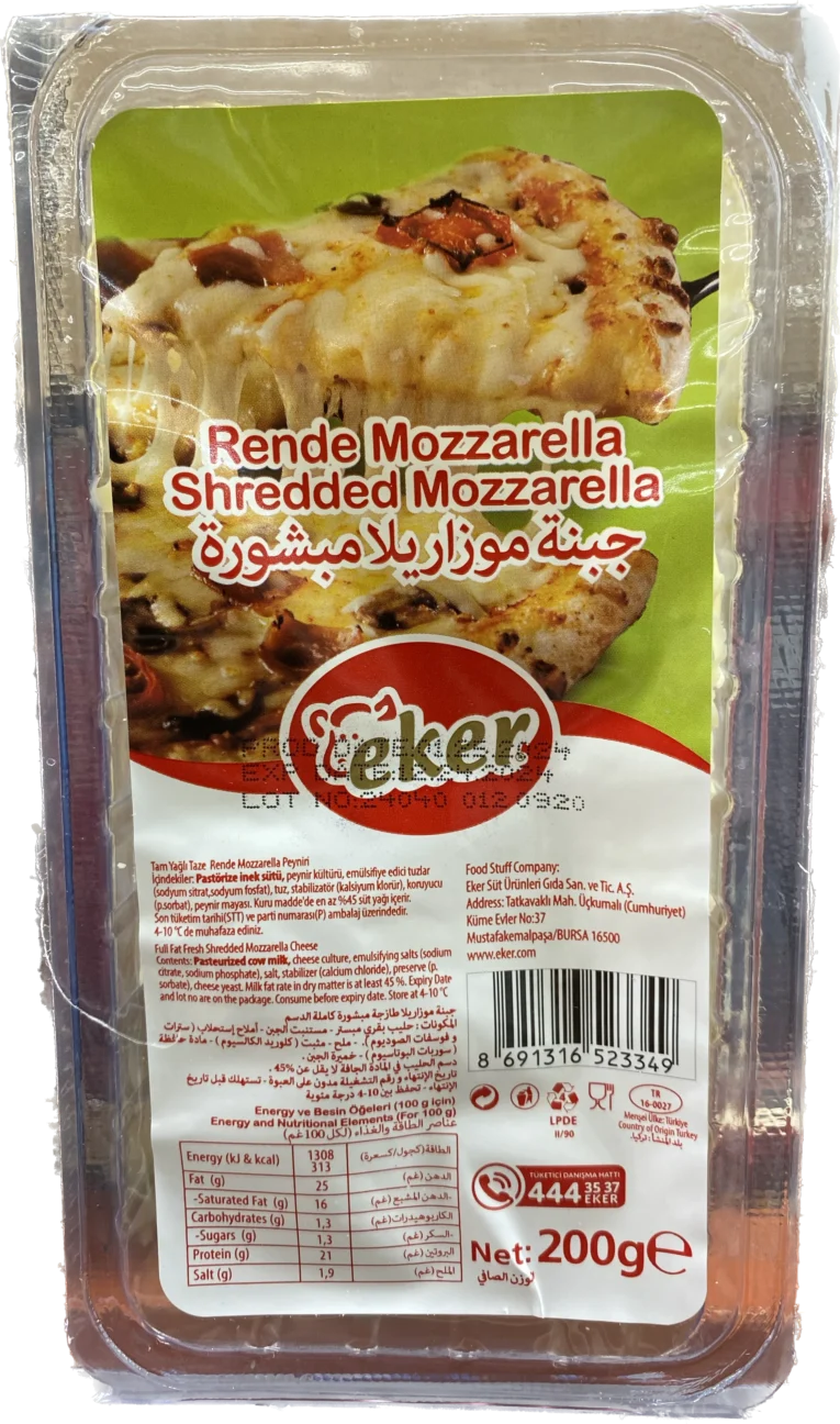 EKER Shredded Mozzarella Cheese 200 gr