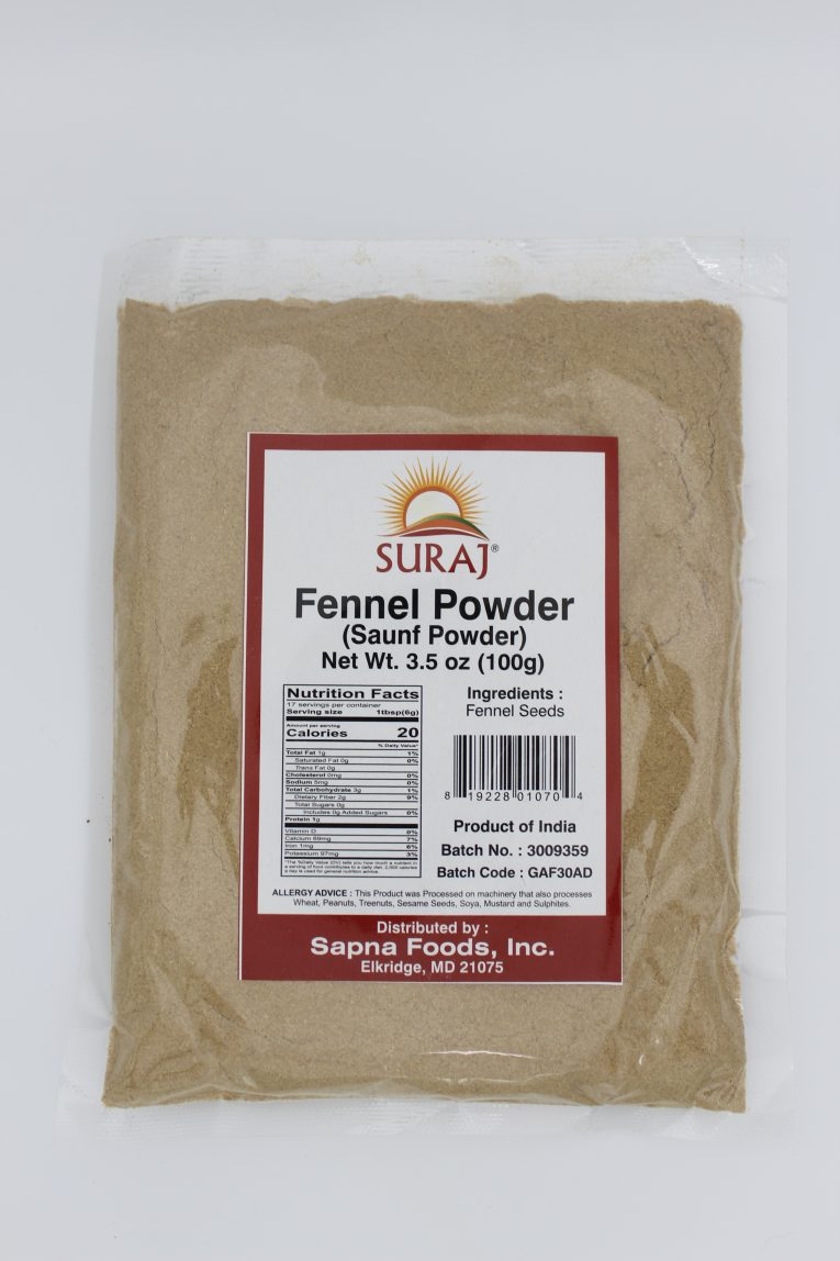 SURAJ Fennel Powder 3.5 oz