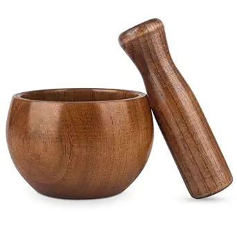 WOODEN Mortar & Pestle Large