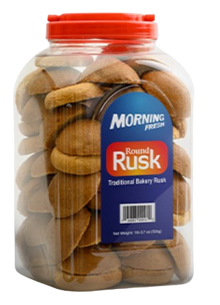 MORNING FRESH Tea Rusk Round 960 gm JAR